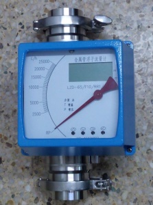 卫生型金属管浮子流量计 液晶显示 卫生卡盘50.5mm 64mm流量计