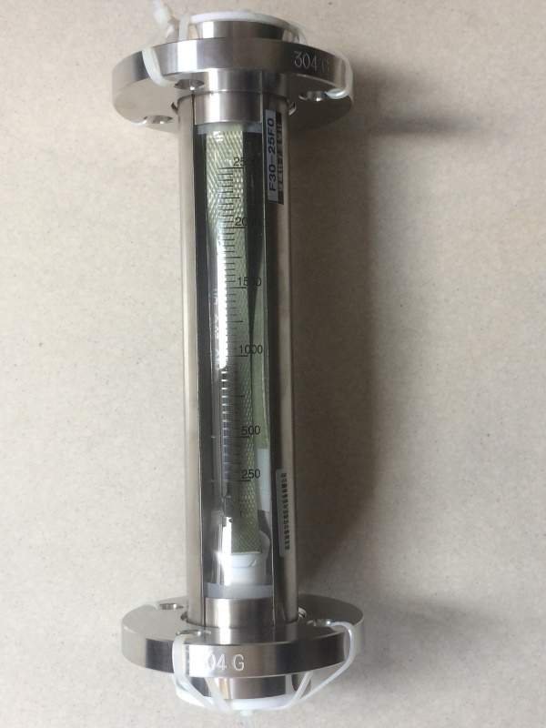 FA10F-40全不锈钢玻璃转子流量计,总长310mm,DN40活动法兰流量计