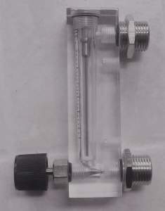 LZM-4T有机玻璃流量计,带调节阀,中心距76mm,M18*1.5-G1/4流量计