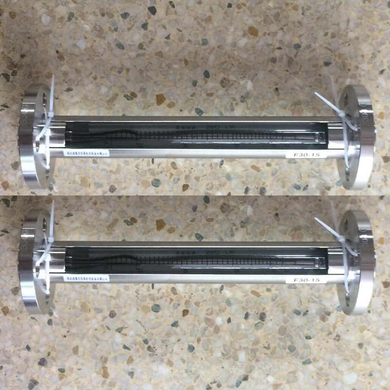 FA10F-15全不锈钢玻璃转子流量计,总长310mm,DN15活动法兰流量计
