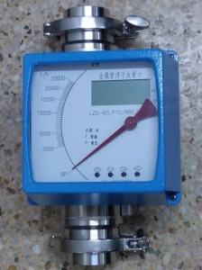 卫生型金属管浮子流量计,液晶显示,卫生卡盘50.5mm, 64mm流量计