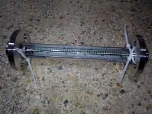 FA10F-40全不锈钢玻璃转子流量计,总长310mm,DN40活动法兰流量计