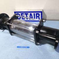 常州双环LZB-100玻璃管浮子流量计,过渡型570mm总长玻璃转子流量计