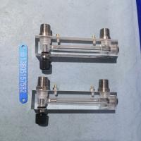LZM-15ZT有机玻璃管流量计,带调节阀,不锈钢接口ZG1/2螺纹流量计
