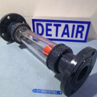 LZB-100S/LZS-100塑料管浮子流量计,DN100PVC法兰 总长555mm转子流量计