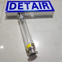 卫生卡盘型不锈钢有机管道流量计LZG-25S,卡盘50.5mm不锈钢有机玻璃流量计