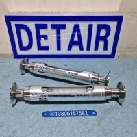 不锈钢卡盘式玻璃转子流量计WA30-15S 总长250mm卫生型玻璃转子流量计