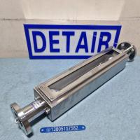 全不锈钢316L玻璃转子流量计FA24-15RF，总长500mm法兰式玻璃管浮子流量计